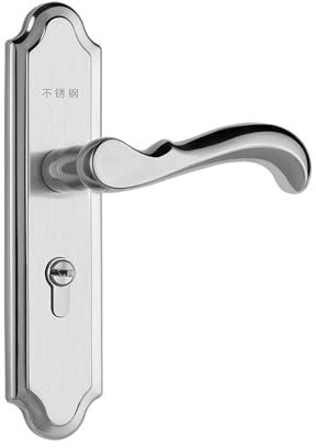 Serratura for porta interna in acciaio inox con maniglia a una linguetta, serratura for porta interna in legno massello, serratura for porta della camera da letto, tipo maniglia a una linguetta(A stai
