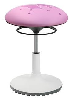 TOPSTAR Living Chair Move Kids höhenverstellbarer Kinderhocker mit drehbarem Sitz, Sitzhöhe von 39-47 cm, Motiv Schmetterling