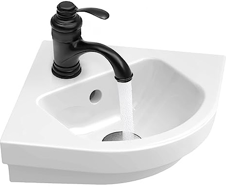 Wasserhahn Bad Schwarz, Waschtischarmatur Retro, Mischbatterie Waschbecken Armatur, Badarmatur Messing Nostalgie für Badezimmer, Wassersparender Sprudler