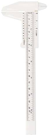 Mini calibrador Vernier de plástico de doble escala, herramienta de medición de joyería para oficina de estudiantes