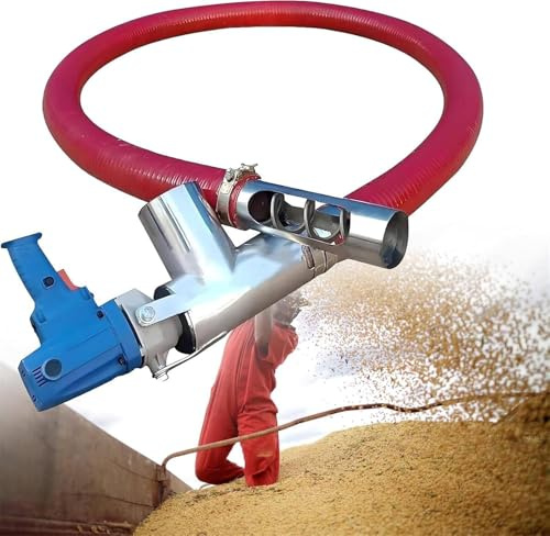 Transportador De Tornillo Sinfín Portátil Con Bomba De Succión De Granos, Bomba Eléctrica Para Succión De Granos Pequeños, Manguera De 1,5 M Incluida, Ideal Para Fábricas, Granjas Y Manejo De Pellets