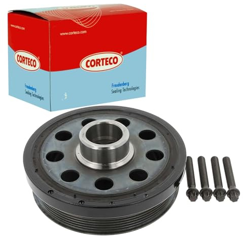 Corteco Kurbelwellen-Riemenscheibe mit Schrauben passend für 1 3 5 X1 X3 | 8 | Kompatibel mit: BMW 1, 1, 1 Cabriolet, 1 Coupe, 3, 3 Cabriolet, 3 Coupe, 3 Touring, 5, 5 Touring, X1, X3
