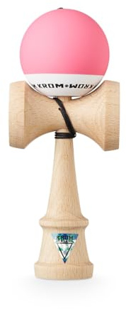 KROM Kendama Gioco - Pop Rosa - Equilibrio impeccabile - Abilità Cognitive migliorate - Equilibrio, riflessi e creatività migliorati - Modello Kendama PRO Fatto per Principianti e Professionisti.