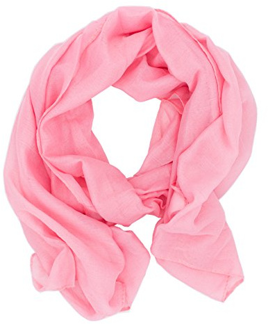 DOLCE ABBRACCIO by RiemTEX WILD CAT Damen Schal Halstuch Tuch aus Chiffon für Frühling Sommer Ganzjährig (Rosa)