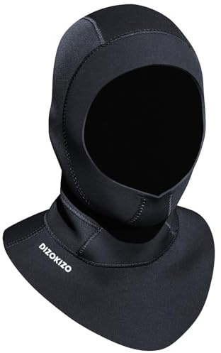 Dizokizo Diving Scuba Hood 3mm Thermal Neoprene Wetsuit Hood for Men Women Wetsuit Hat Cap for Kayaking Snorkeling Sailing Water Sports with Flow Vent (M)