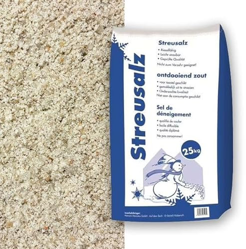 Hamann Mercatus GmbH 25 kg Streusalz Auftausalz mit Langzeitwirkung bei dickeren Eis & Schneeschichten