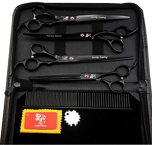 JIESENYU 1 Paire de Ciseaux Pliables Rouges 17,8 cm + 1 Paire de Ciseaux Pliables + 1 Paire de Ciseaux à effiler