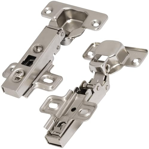 AERZETIX - C41040 - lot de 4 Charnière invisible clipsable pour portes de meuble - à recouvrement total/en applique - permettent une ouverture à 110° - ouverture de montage 35 mm