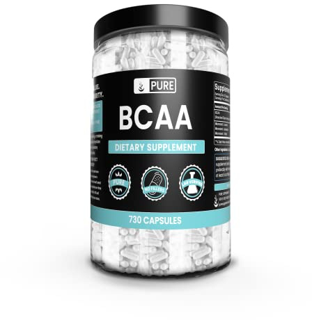 Pure Original Ingredients BCAA (730 Capsules) No Magnesium Or Rice Fillers, Always Pure, Lab Verified