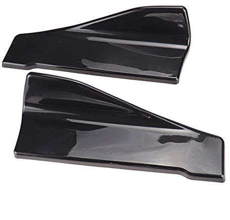 ihreesy Stoßfängerschutz Spoiler,2 Stück 35cm Auto Seitenschweller Aufkleber Stoßfänger Eckentrenner Seitenschweller Trennschutz Stoßfest Lip Spoiler Diffusor,Schwarz