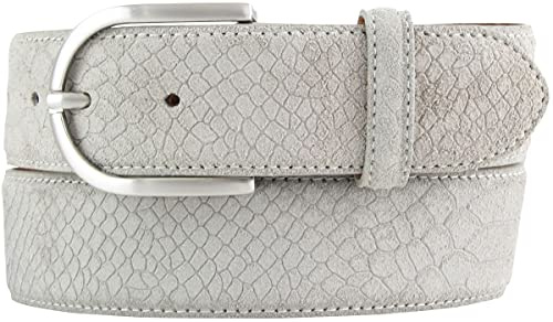 BELTINGER Damen-Gürtel mit Pythonprägung 4 cm | Leder-Gürtel für Damen 40mm Schlangen-Optik | Schlangen-Muster Python-Muster