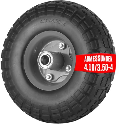 EURO VANADIUM Roue increvable axe déporté 260 mm alésage 20 mm | Roue increvable en polyuréthane sur jante acier, diamètre 260 mm, alésage 20 mm, roulement à aiguille, supporte 130 kg