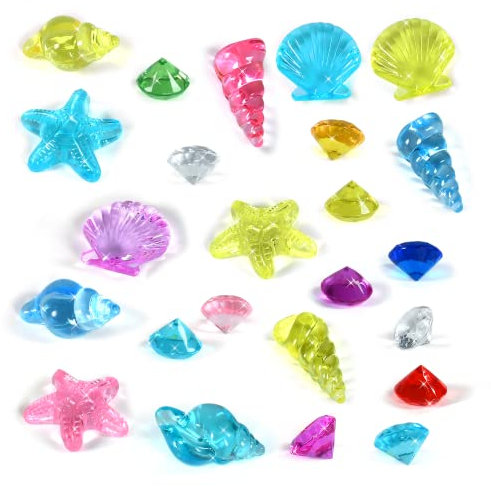 KATELUO 24 Stück Tauchspielzeug für Kinder, Pool Ozean Thema Buntes Diamant Set, Tauchen Edelsteine für Mädchen Junge, Party