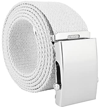 UPGRADE 3STYLE Cintura con fibbia scorrevole tipo militare (BIANCO BIANCO 1)