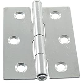 Scharnier aus Edelstahl 2 Stück, Türscharnier 50X60X0,8 mm, Schanier Klappbar aus A2, V2A - NIRO, Nirosta