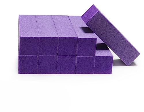 5/10pcs Nail Buffers Fine Grit Buffer Sanding Block Polisher Buffing File for Acrylic Nail Art Manicure Tools-10pcs Purple