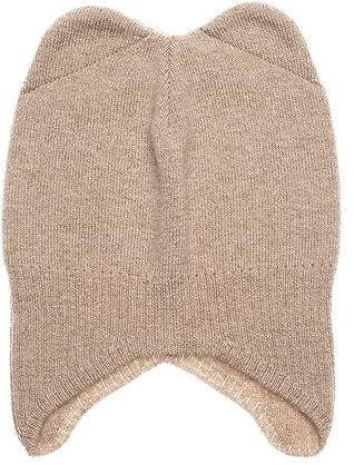 KNITAS Berretto per Bambini a Maglia monostrato in Lana Merino e Cashmere, Super Morbido e Caldo, per Ragazzi e Ragazze, 3-8 Anni, Berretto Invernale per Bambini, Colore Beige, Taglia 50-54cm
