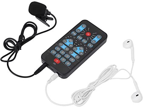 Mini-Voice-Changer, 8 Soundeffekte unterstützen mehrere Sprachen, Verschönerung, Handheld-Soundkarte für Live-Streaming, Mobiltelefon, Computer
