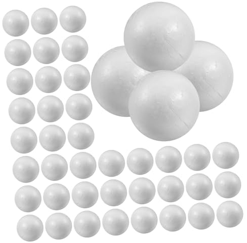 STOBOK 100pezzi Palline di Polistirolo Bianche Solid Spheres per Decorazioni Fai da Te per Matrimoni E FESTIVITÀ
