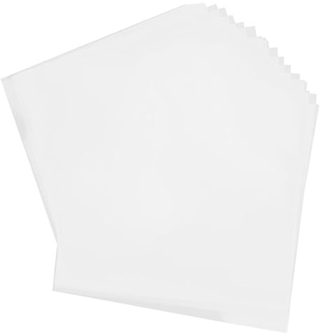 JISADER Papier de fer à perles fusibles, papier à repasser transparent 24cm x 18cm, feuille de film pour faire fondre les perles, artisanat fait à la main, 20 pièces