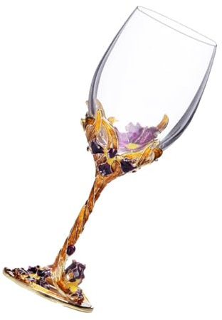 Zerodeko Wine Goblet Red Wine Glass Crystal Enamel Stem-Cup High Stem Glass Single Box for Home Bar Party