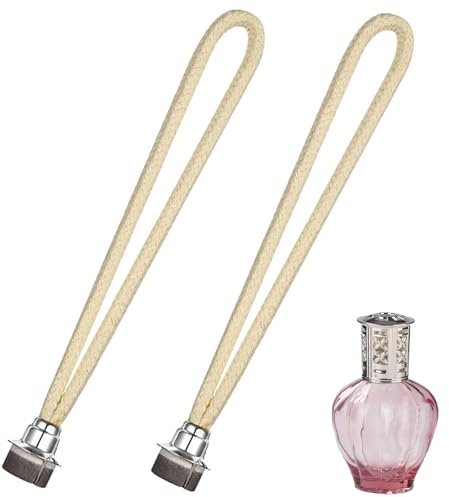 2 mechas para lámpara, Mecha de Repuesto para lámpara de Aceite, Mecha para Todas Las lámparas catalíticas, Mecha para Quemador, difusor de aromaterapia, decoración del hogar, Cabeza Plateada