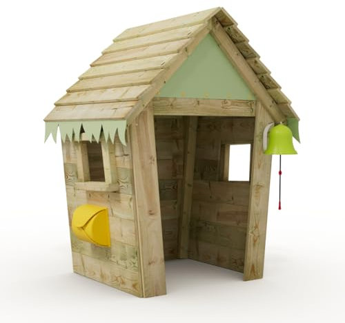 Wickey Spielhaus Stable - Kinderspielhaus aus Holz, Gartenhaus für Kinder, extrem witterungsbeständig - aus kesseldruckimprägniertem Massivholz - Pastellgrün