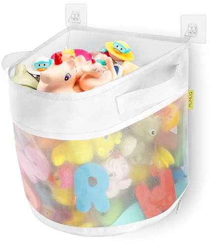 Badewannenspielzeug Aufbewahrung, Badespielzeug-Netz, Netztasche Sandspielzeug, Badewanne Aufbewahrung für Badespielzeug, Babybett Organizer, Wannenablage, Badewannenspielzeug Hängeorganizer Tasche