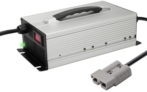 Lzyjck Caricabatterie per Carrelli Elevatori 48 Volt 30 Amp Caricabatterie per Batterie al Piombo 48 V 30 A con Spina Anderson per Carrelli Elevatori Elettrici, Transpallet, Golf Cart,50a