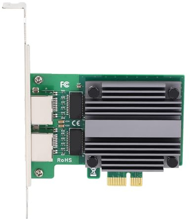 Tarjeta de Red Pcie de 2,5 GB, Enrutador Suave NAS para Escritorio, Tarjeta de Red de Computadora para Rj45 I225-V Pciex1 Pci, Tarjetas de Red