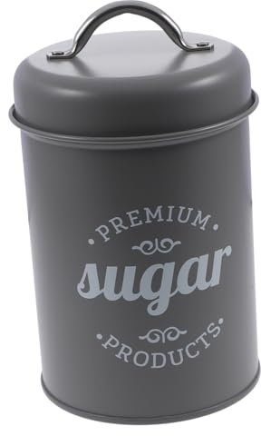 Cabilock Tarro De Dulces Para Almacenamiento De Té y Azúcar De Recipientes De Granja Tarro De Almacenamiento De Metal Para Alimentos Para Estación De Bar y Cocina