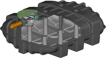 FLORANTIA Regenwasser Flachtank 2500 Liter Erdtank Aqua-Flat Kunststoff [ Ausbaupaket passend für Ihre Anwendung frei wählbar ]