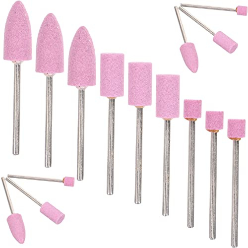 Holibanna 15pcs Sanding Drill Bit Grinding Stone Abrasive Wheel Heads for Metal Polishing Deburring Drill Sanding Attachment