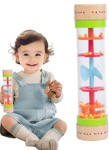 Tewzafiya Tuyau de pluie de pluie, bâton de pluie pour enfants - Tube de bâton de pluie - Jouets sensoriels pour enfants petits enfants apaisants le son 'apprentissage jouer la classe de