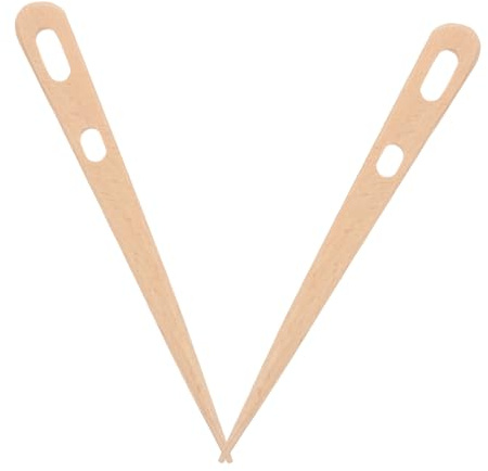 ADOCARN Wooden Weaving Needle Large Eye Hand Knitting Tapestry Weaving Tools DIY Crafts Knitting Accessories for Beginners and Experts