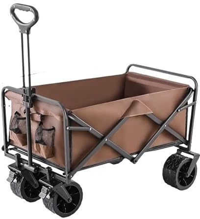HYKJCSS Chariot à roulettes Caddie Se Pliant De Chariot À Chariot De Jardin pour Le Camion Extérieur De Traction De Camping avec 4 Roues De Plage Chariot Plage Transport(B)