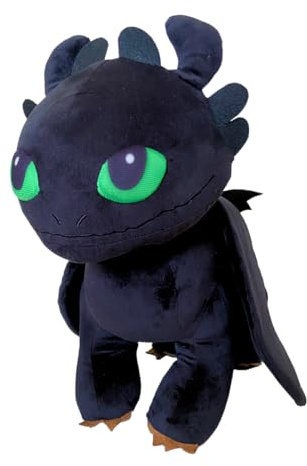 How to Train Your Dragon Toothless Super Soft Cozy Cuddle Pillow Buddy with Light Up Eyes for Comfort, (Officially Licensed Product) by Franco