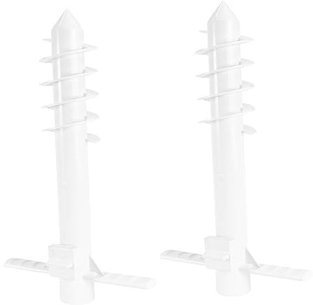 TOYANDONA 2pièces Parasol à Cinq Spirales Supports De Parasol pour Plage Et Camping Blanc Lot