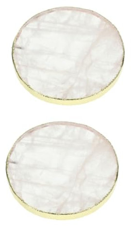 Cabilock 2 Piezas Posavasos de Cristal Natural con de Coaster Decorativo para Oficina y Mesa para Copas y Vinos Elegante Accesorio de Decoración para Bodas