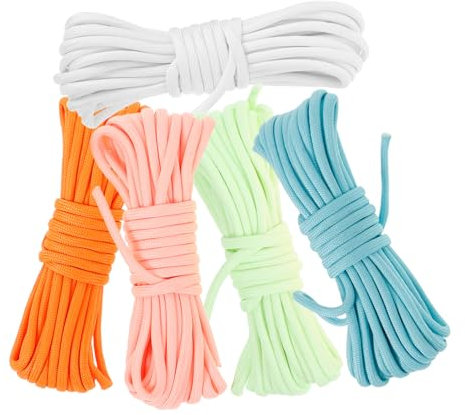 Abaodam 5piezas Paracord Luminoso Metros Cuerdas Reflectantes para Tienda De Campaña Cuerdas para Camping