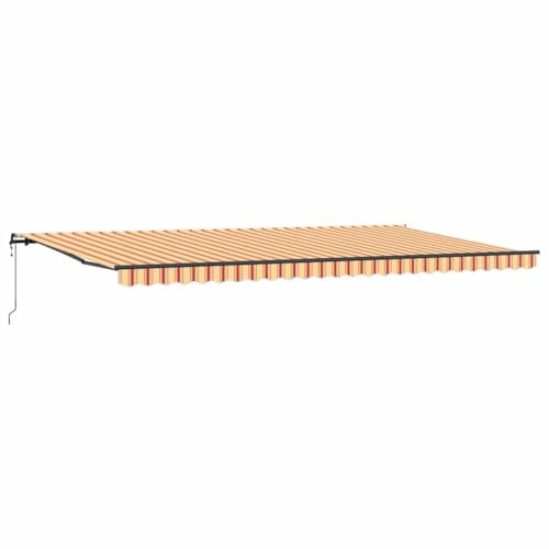 vidaXL Toldo Retráctil Automático Amarillo y Naranja 600 x 300 cm. Impermeable, Resistente a los Rayos UV. Ideal para Hacer Sombra en tu casa, jardín o balcón Cubrir el Patio y Crear
