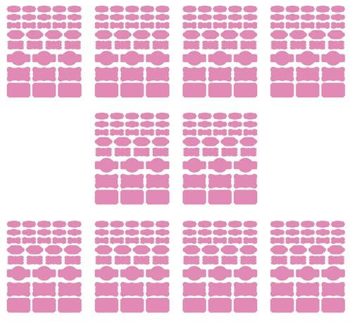 Lot de 10 feuilles d'étiquettes en papier pour pots à épices et verres à vin, idéales pour une commande soignée et respectueuse de l'environnement