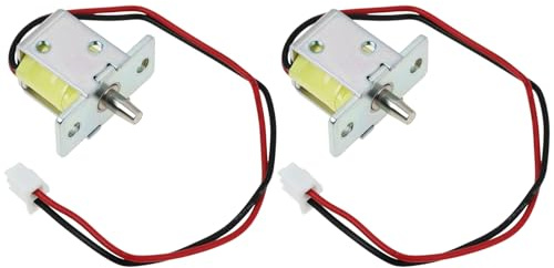 YINETTECH 2 Stück 12 V DC Elektromagnetischer Schlossriegel für Aktenschränke Schubladen Elektrische Türsicherheit Kompaktes Magnetisches Türschloss