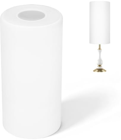 EXHUMKY Glaslampenschirm Aus Milchglas Ersatzlampenschirm Für Tisch- Und Wandlampen Pendelleuchtenschirm Für Deckenleuchte Lampenschirm Aus Glas 7.87X3.94X3.94In