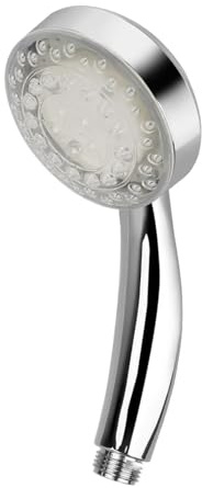 Cabezal de ducha LED, diseño fijo cuadrado con cambio gradual de 7 colores y sensor de temperatura de 3 colores, spray superior de lluvia, no requiere pilas, perfecto para la experiencia de spa en