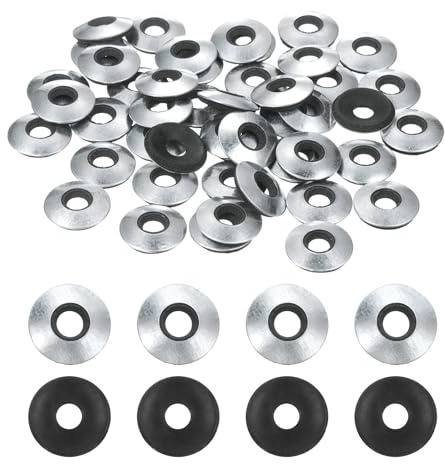 QUARKZMAN 120 Piezas De Arandelas De Sellado De Goma EPDM Unidas. 1/4 X 5/8 Arandelas De Goma Neopreno Con Hierro Galvanizado Para Tornillos. Pernos. Paneles Metálicos. Maquinaria