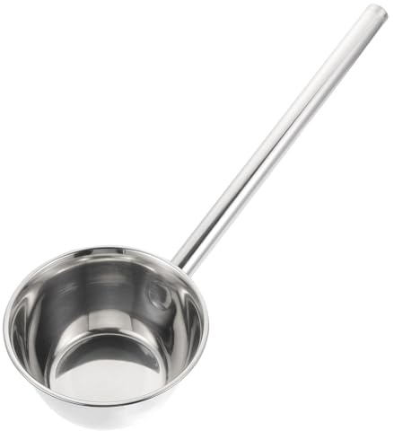 Healeved Stainless Steel Long Handle Water Ladle 18.31In Extra Long Scoop for Kitchen and Garden Use Metal Water Bailer Household Measuring Ladle