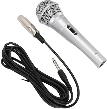 Diyeeni Trådbunden Handhållen Mikrofon, 6,5 Mm Kardioid Dynamisk Sångmikrofon med Brusreducering för Karaoke, Sångmaskin, Förstärkarmixer