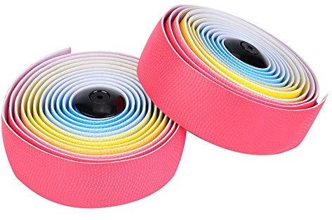 MAGT Fahrrad Lenkerband, Regenbogen Fahrrad Lenkerbänder Hohe Elastische Weiche Schweißabsorption Lenkerband für Rennrad Mountainbike Falträder