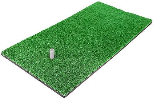 Tapis de Golf de 30,5 x 61 cm, Tapis d'entraînement avec Support en T en Caoutchouc, Tapis de Golf réaliste Portable, pour Sports de Plein air, Golf, entraînement, équipement de Bureau d'intérieur